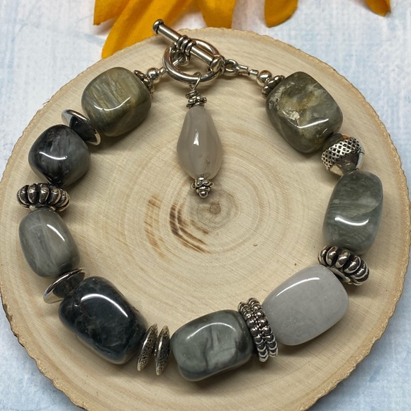 Large Size Jasper Nugget Bracelet - Picture 3 of 4